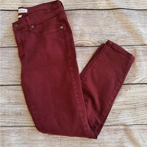 Lila Ryan Burgundy Stretch Skinny Jeans Ladies Sz 28